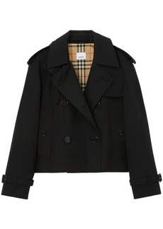 Burberry double-breasted cropped trench coat
