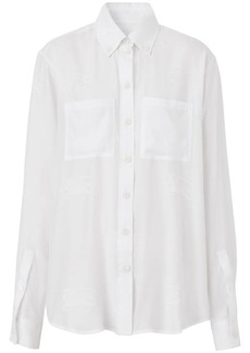 Burberry EKD-embroidered silk shirt