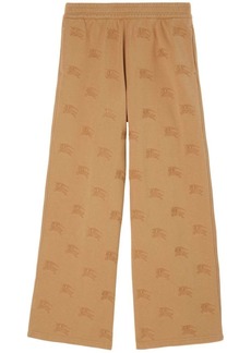 Burberry EKD-embroidered cotton track pants