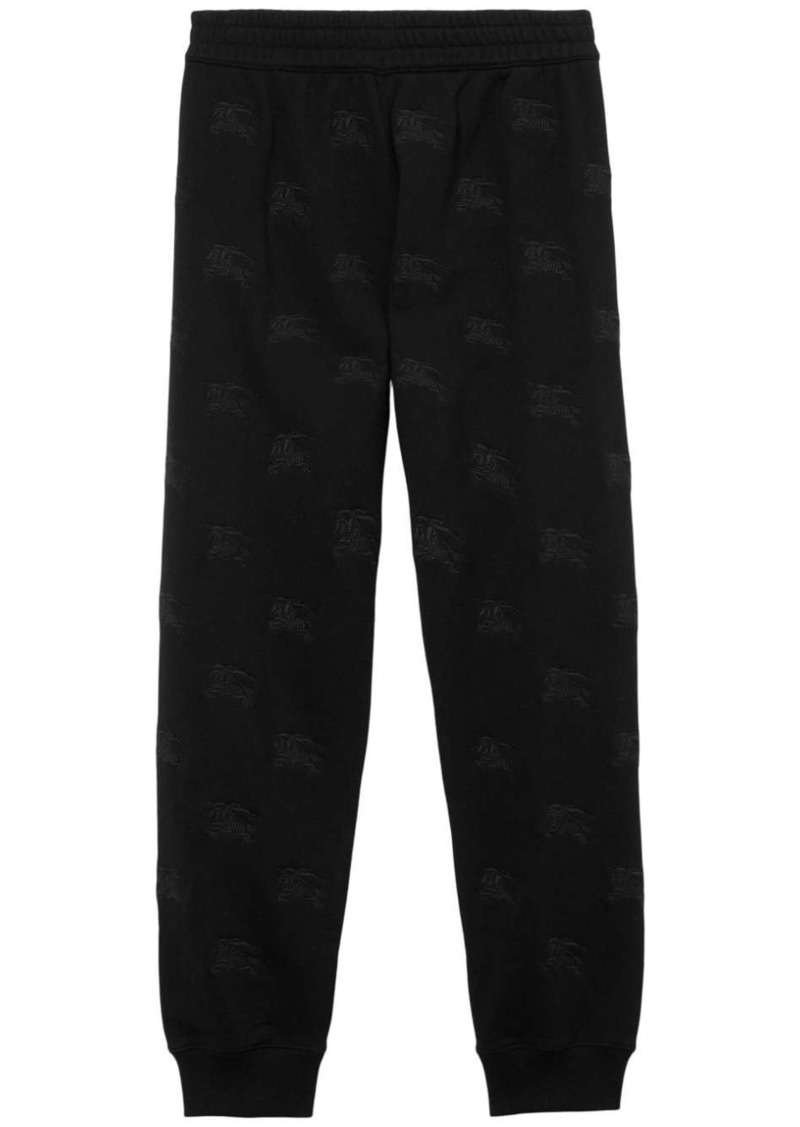 Burberry EKD-embroidered cotton track pants