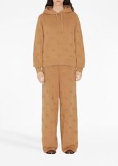 Burberry EKD-embroidered cotton track pants