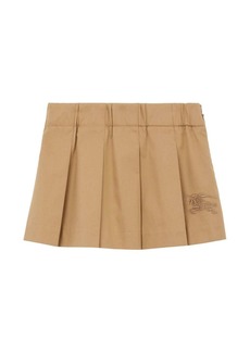 Burberry EKD Motif cotton pleated skirt