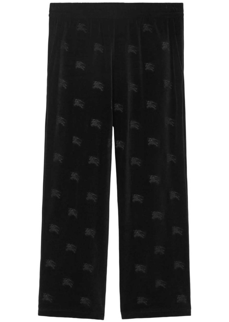 Burberry EKD velvet jogging pants