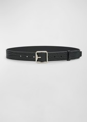 Burberry Embossed Leather Belt 