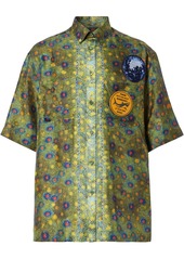 Burberry fish scale-print appliqué shirt