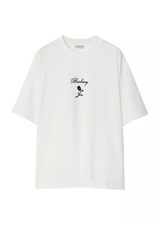 Burberry Flocked Rose Logo T-Shirt