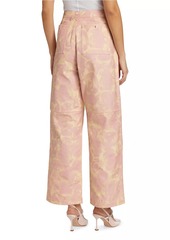 Burberry Floral Wide-Leg Pants