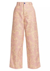 Burberry Floral Wide-Leg Pants