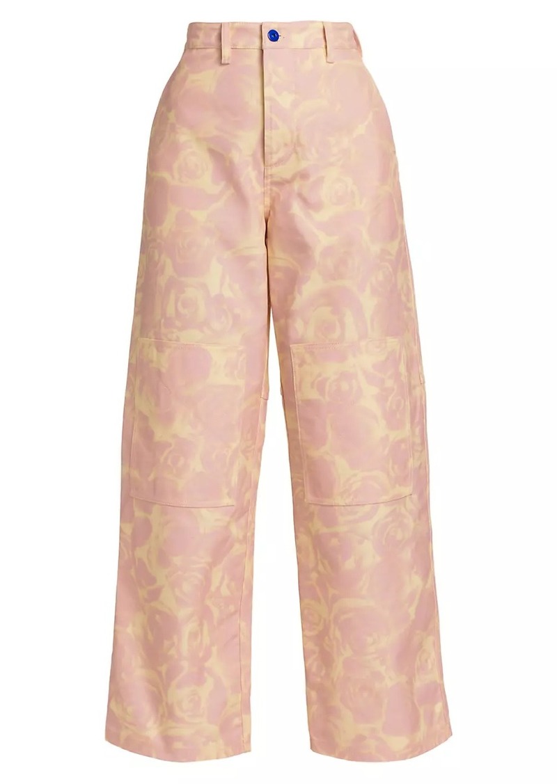 Burberry Floral Wide-Leg Pants