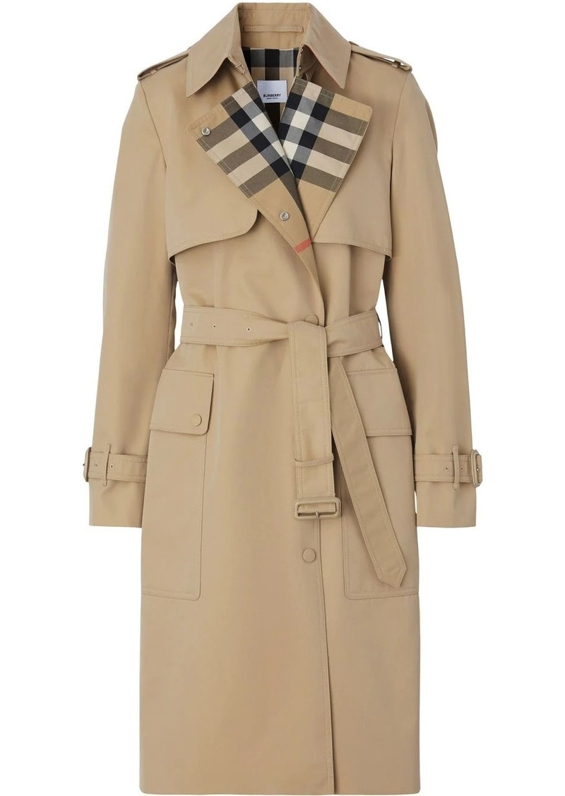 Burberry Check Lapel trench coat