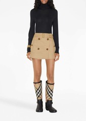 Burberry Gabardine Trench cotton miniskirt