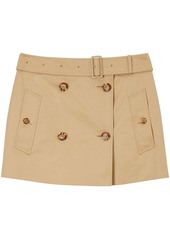 Burberry Gabardine Trench cotton miniskirt