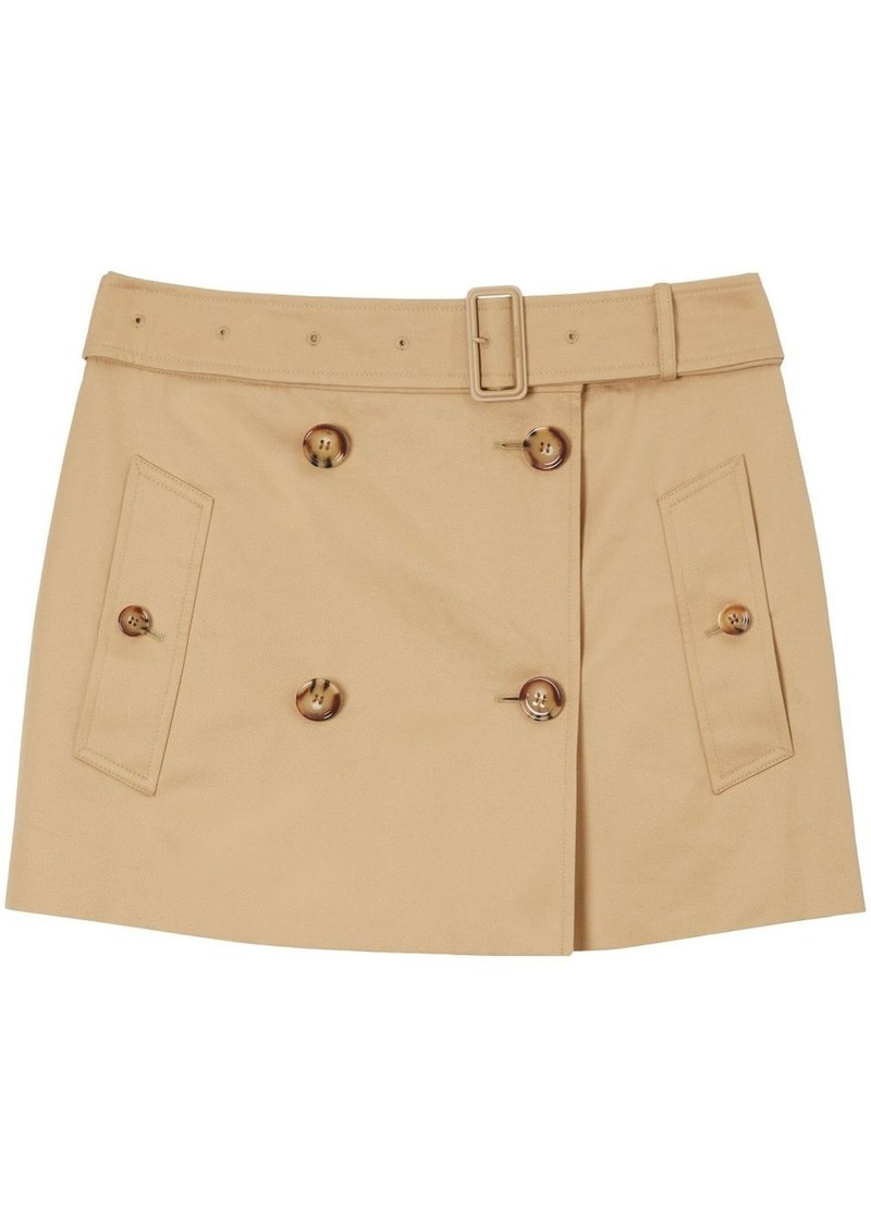 Burberry Gabardine Trench cotton miniskirt