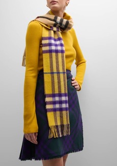 Burberry Giant Check Cashmere Scarf 