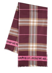 Burberry Giant Check Square Mulberry Silk Scarf