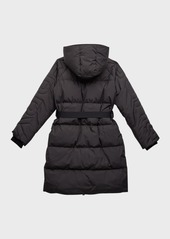 Burberry Girl's Linda Long Puffer Parka Jacket, Size 4-14