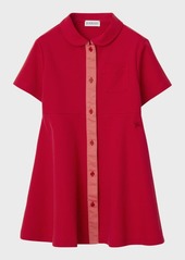 Burberry Girl's Romola EKD Short-Sleeve Button-Front Dress, Size 3-14