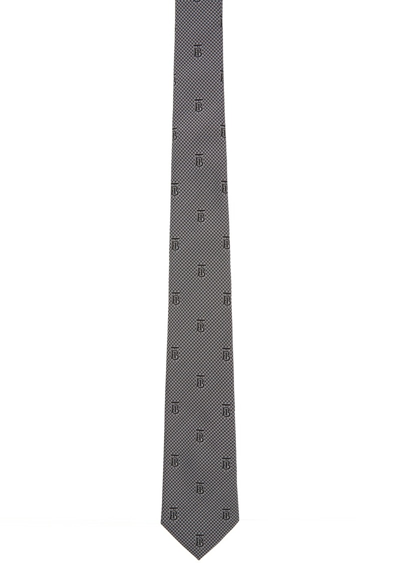 grey burberry tie