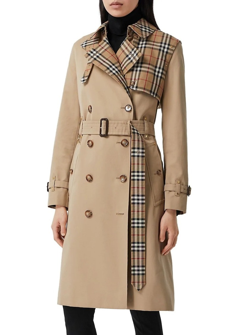 burberry herne gabardine trench coat