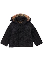 Burberry Monogram Hooded Nylon Puffer Jacket