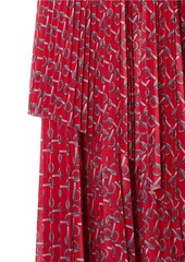 Burberry Horsebit Print Handkerchief Midi-Skirt