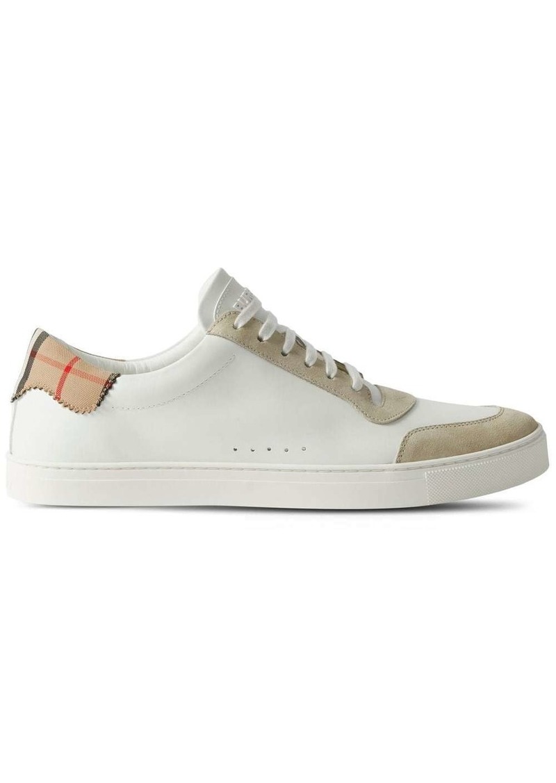 Burberry House Check-print leather sneakers