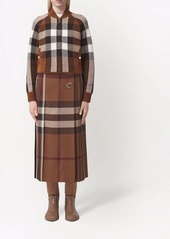 Burberry intarsia-check bomber jacket