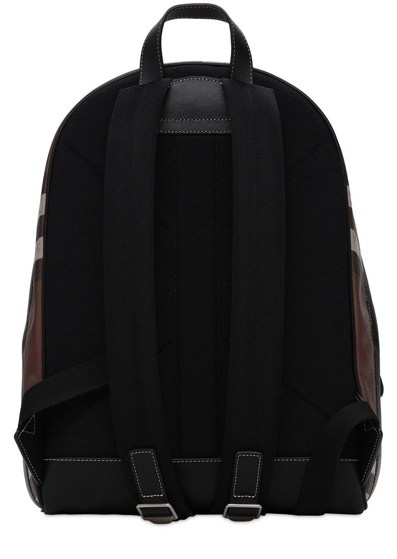 Black Muswell checked coated-canvas backpack