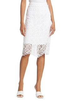 Burberry Lace Pencil Skirt