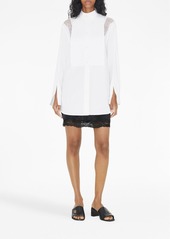 Burberry lace-trim cotton shirt