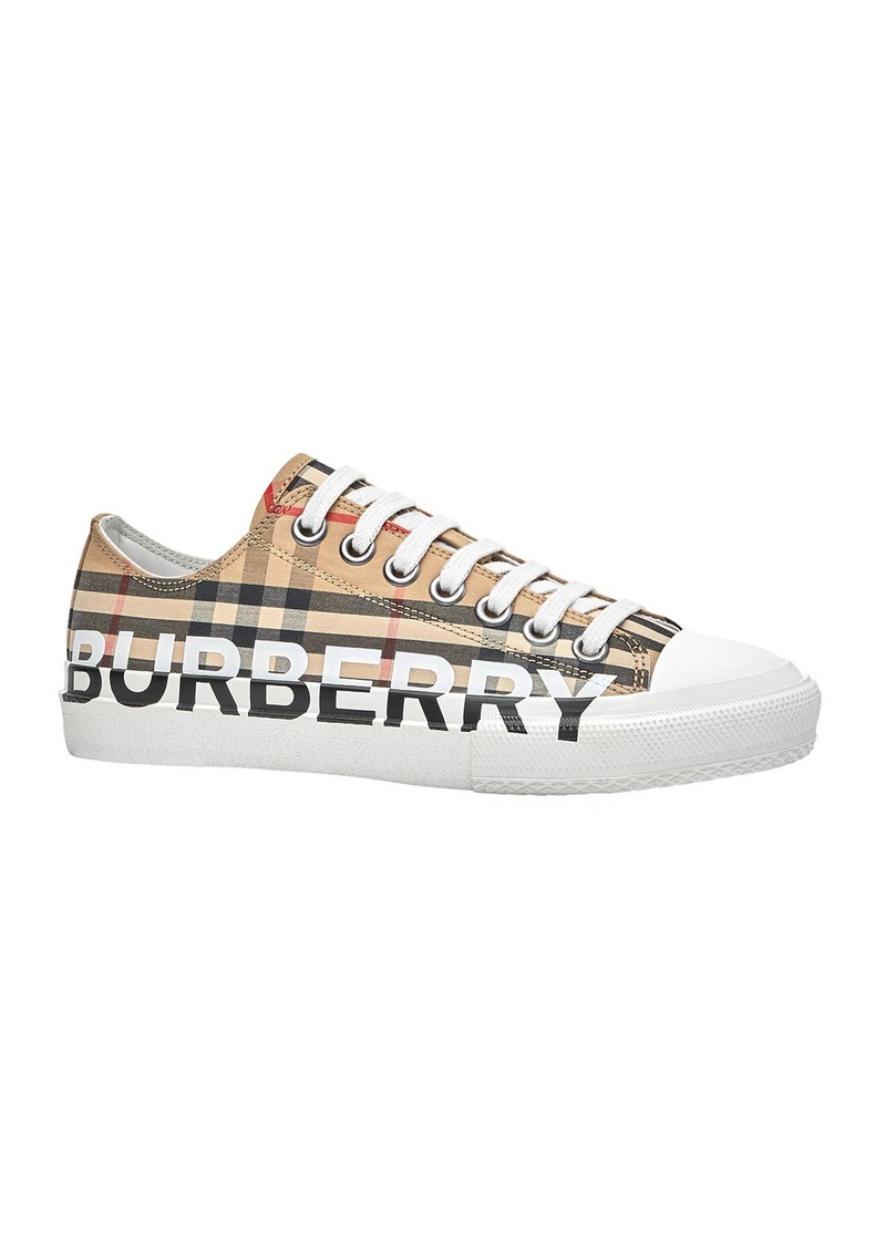 burberry check canvas sneakers