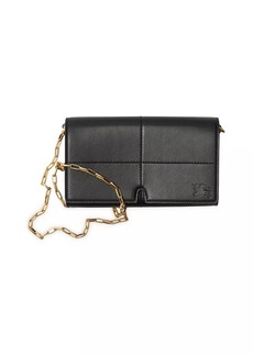 Burberry Leather Chain Strap Wallet