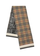 Burberry Leopard Check Scarf