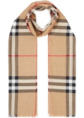 Burberry Lightweight Check Wool and Silk Scarf