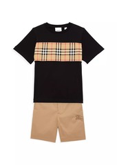 Burberry Little Boy's & Boy's Check Crewneck T-Shirt