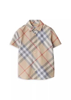 Burberry Little Boy's & Boy's Check Short-Sleeve Shirt