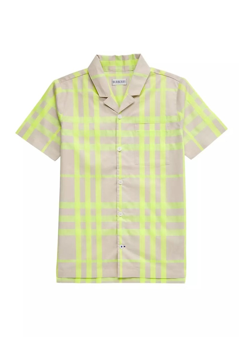 Burberry Little Boy's & Boy's Cotton Check Short-Sleeve Shirt