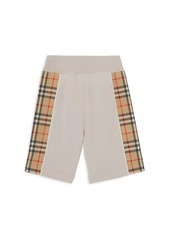 Burberry Little Boy's & Boy's Nolen Plaid-Trim Shorts