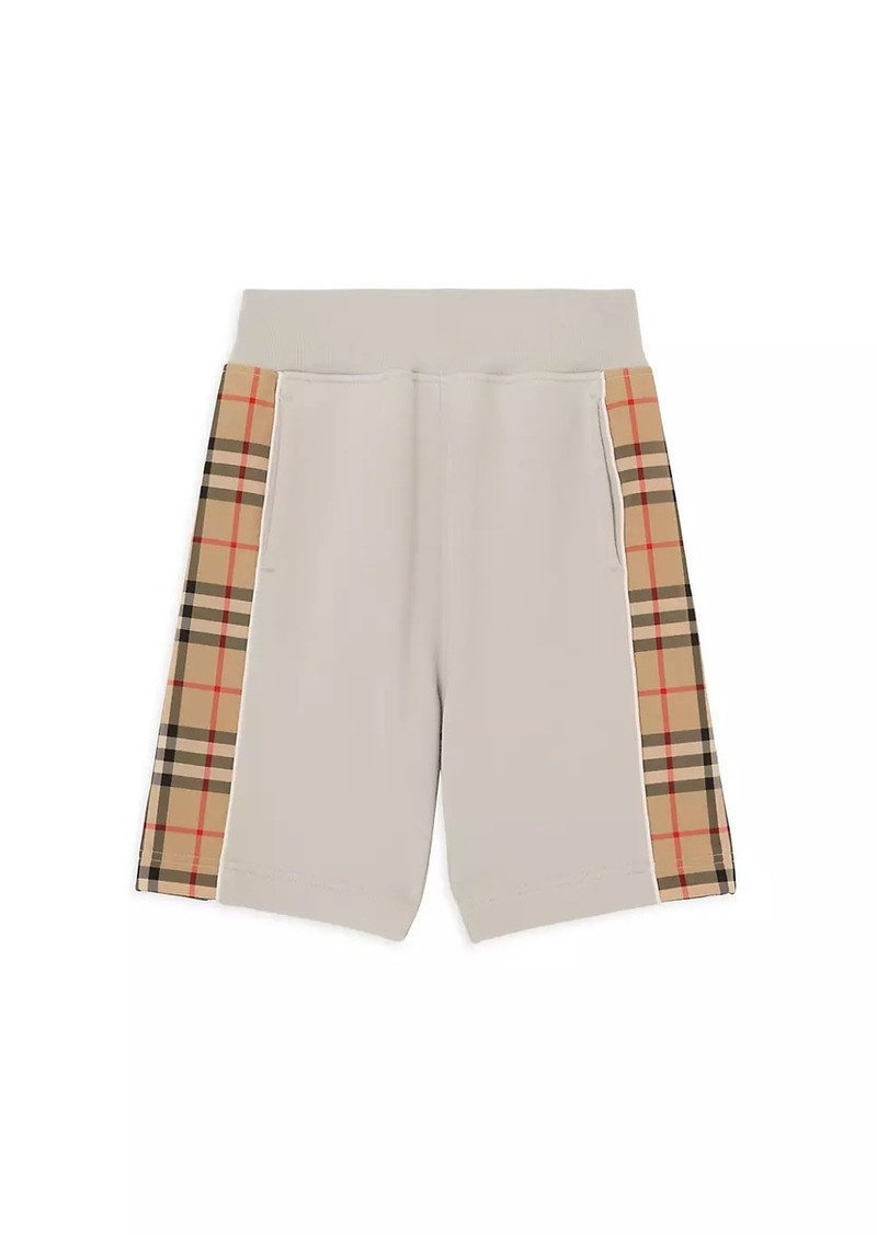 Burberry Little Boy's & Boy's Nolen Plaid-Trim Shorts