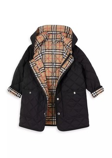 Burberry Little Boy's & Boy's Reilly Diamond Quilted Hooded Coat