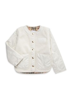 Burberry Little Girl&#8217;s & Girl&#8217;s Faux Fur Quilted Jacket