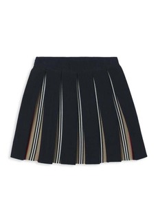 Burberry Little Girl's & Girl's Amelia Pleated Wool Blend Skirt