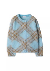 Burberry Little Girl's & Girl's Check Mohair Cardigan