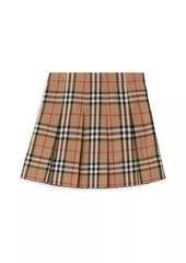 Burberry Little Girl's & Girl's Gabrielle Check Pleated Skirt
