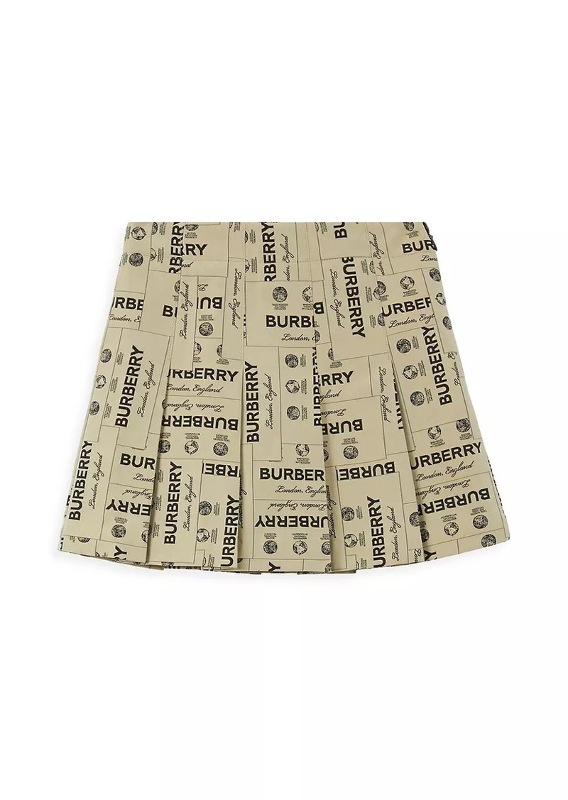 Burberry Little Girl's & Girl's Gabrielle Printed Pleated Skirt