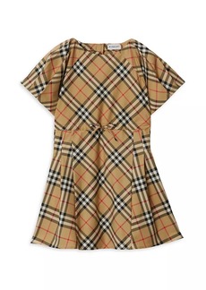 Burberry Little Girl's & Girl's Jada Pleated Check Dress