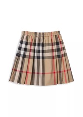Burberry Little Girl's & Girl's KG3 Hilde Check Pleated A-Line Skirt