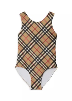 Burberry Little Girl's & Girl's Tirza Check One-Piece Swimsuit