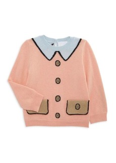 Burberry Little Girl's Colorblock Wool & Cashmere Sweater