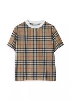 Burberry Little Kid's & Kid's Check Mesh T-Shirt
